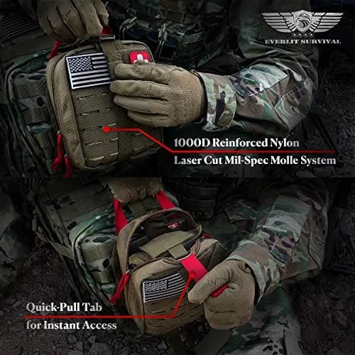 EVERLIT Advanced Emergency Trauma Kit, 92 Piece Set | Military-Grade First Aid for Outdoors & Disasters thumbnail 4