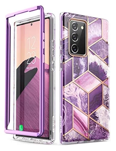i-Blason Cosmo Series Case for Galaxy Note 20 5G 6.7 in | Marble Purple, Drop Tested thumbnail 1