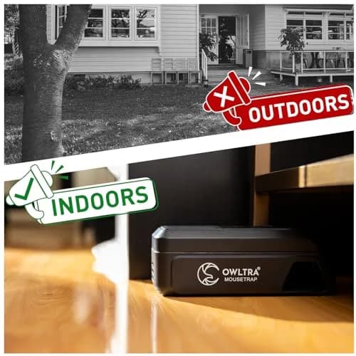 OWLTRA Indoor Electric Mouse Trap | Humane Rodent Zapper with Pet Safe Trigger, Black, Small thumbnail 6