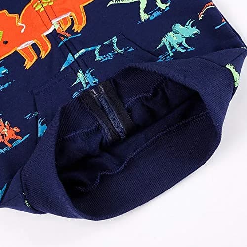 Popshion Toddler Boys Jacket Cartoon Dinosaur Animal Zipper Spring Autumn Hoodies Coat for Kids 1-7 Years (Cute Dinosaur-8039 130) | Lightweight Cotton thumbnail 7