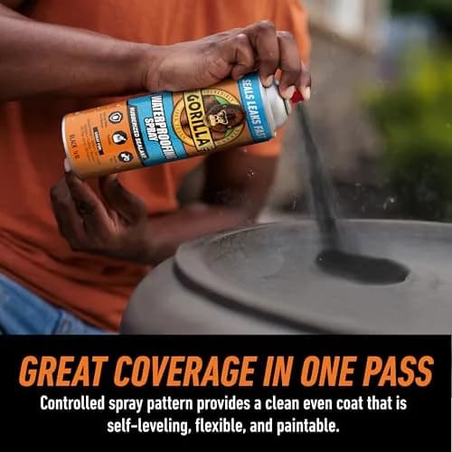 Gorilla Waterproof Patch & Seal Spray Black 454 g (16 oz) | Seals Leaks on Metal, Wood, Fabric thumbnail 4