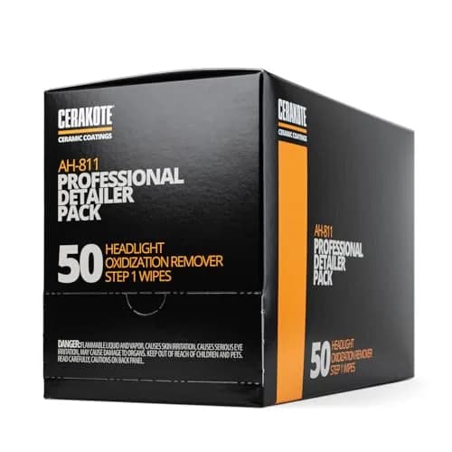 CERAKOTE Ceramic Headlight Restoration Professional Detailer Pack 50 Wipes | Removes Oxidation Without Power Tools thumbnail 2