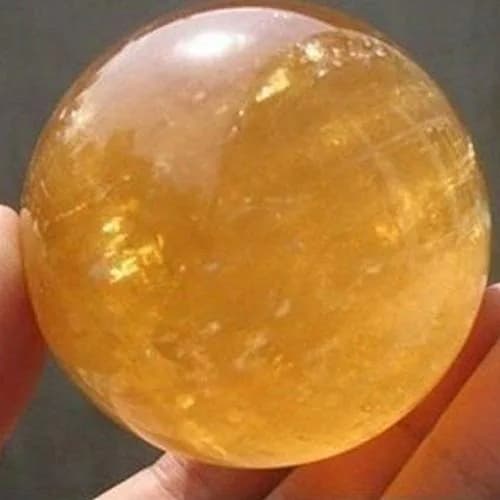 Wixine 40mm Yellow Citrine Quartz Crystal Sphere Ball | Healing Gemstone for Energy & Decor thumbnail 5