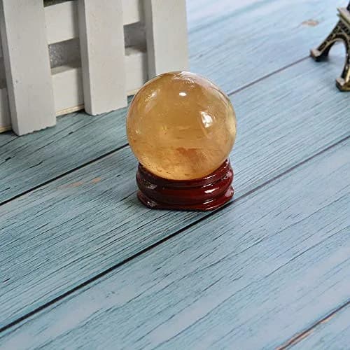 Wixine 40mm Yellow Citrine Quartz Crystal Sphere Ball | Healing Gemstone for Energy & Decor thumbnail 6