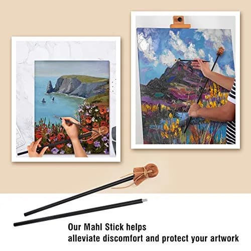 Falling in Art Mahl Stick for Steadying Painters Hand | Aluminum Artist Support Tool 33 6/7 Inches thumbnail 4