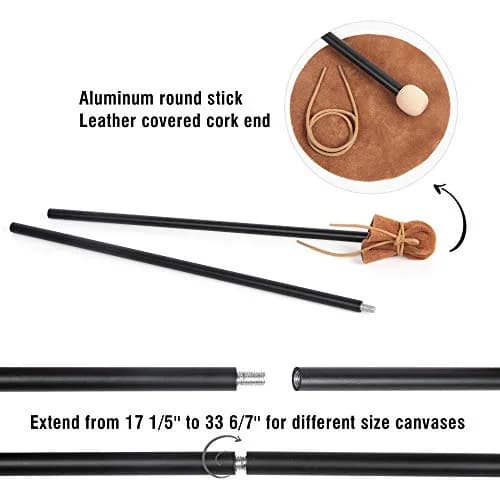 Falling in Art Mahl Stick for Steadying Painters Hand | Aluminum Artist Support Tool 33 6/7 Inches thumbnail 3