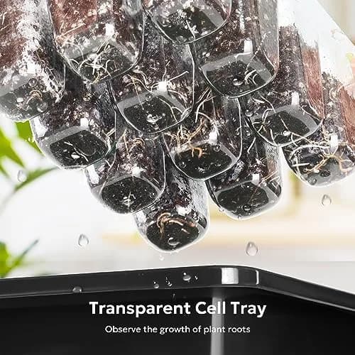 MIXC 10 Pack Seed Starter Tray with Humidity Dome & 120 Cells | 18.5cm x 12.2cm x 11.2cm (7.3" x 4.8" x 4.4") thumbnail 5