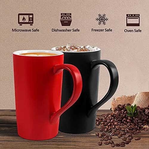 Smilatte 20 oz Large Coffee Mugs Set of 2 | Durable Ceramic Drinkware for Dad Men thumbnail 7
