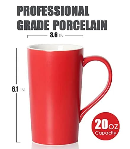 Smilatte 20 oz Large Coffee Mugs Set of 2 | Durable Ceramic Drinkware for Dad Men thumbnail 2