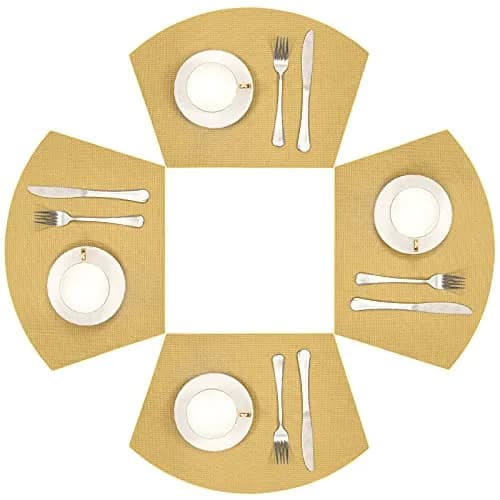 SHACOS Gold Wedge Placemats Set of 4 | 45.5 x 30 cm (17.7 x 11.8 inches) thumbnail 1