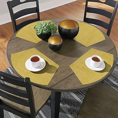 SHACOS Gold Wedge Placemats Set of 4 | 45.5 x 30 cm (17.7 x 11.8 inches) thumbnail 2