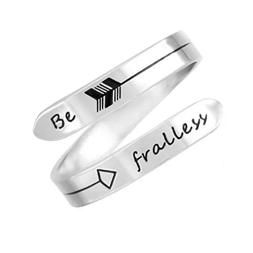Vrycot Inspirational Adjustable Band Ring Silver Stainless Steel | Encourages Resilience - main product image