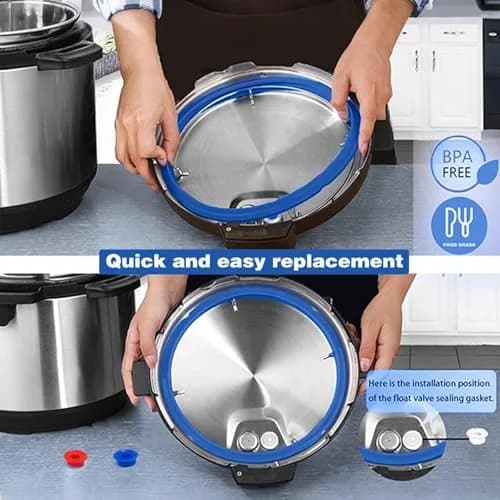 Fuator 6Qt Silicone Sealing Ring & Float Valve Caps (3-Pack) | Instant Pot Replacement Parts thumbnail 5