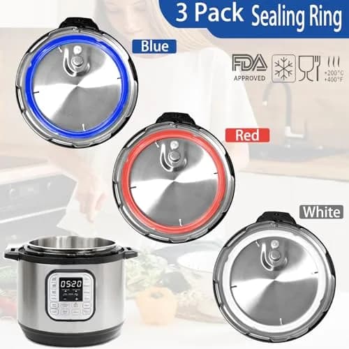 Fuator 6Qt Silicone Sealing Ring & Float Valve Caps (3-Pack) | Instant Pot Replacement Parts thumbnail 9