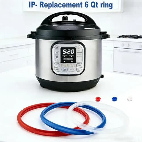 Fuator 6Qt Silicone Sealing Ring & Float Valve Caps (3-Pack) | Instant Pot Replacement Parts thumbnail 2