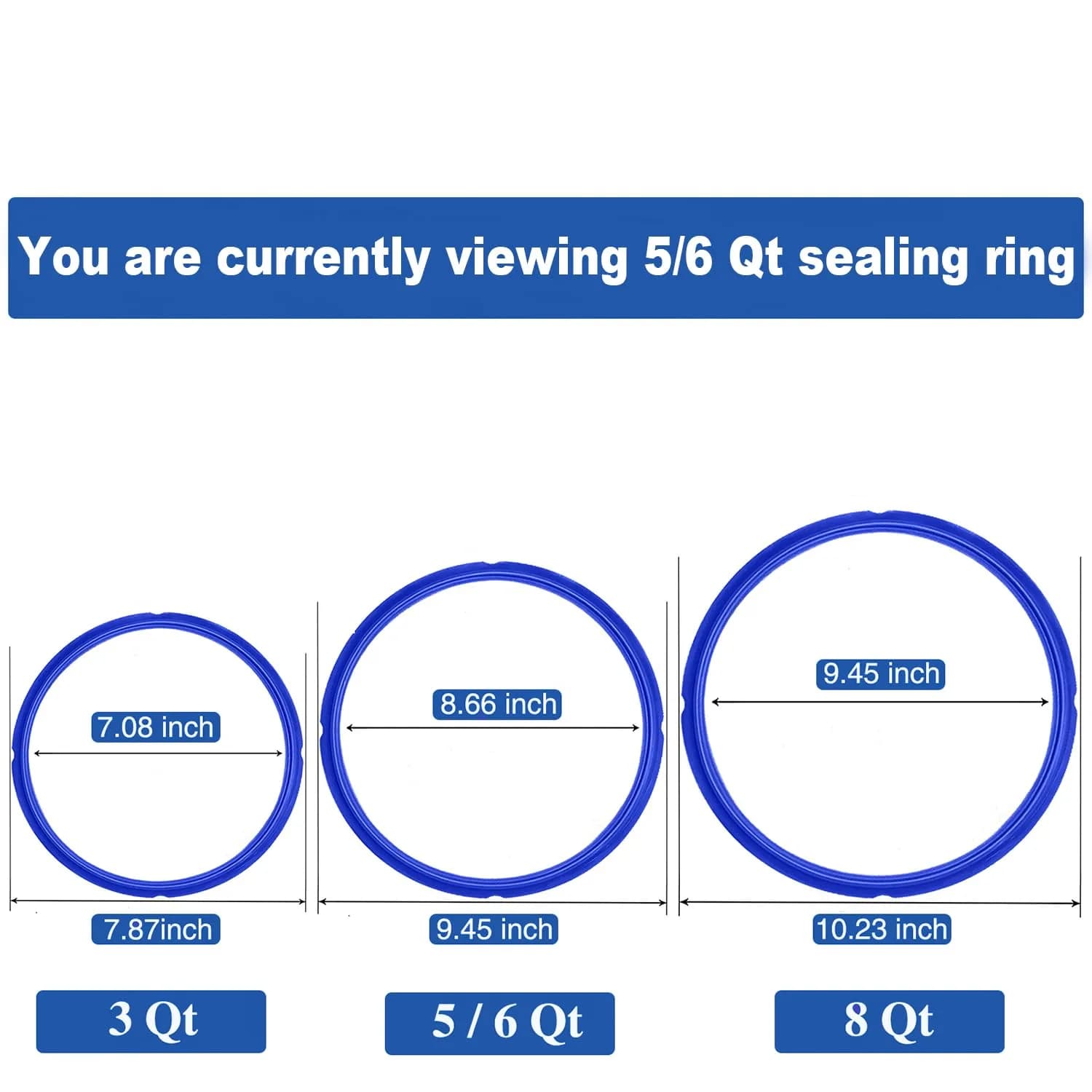 Fuator 6Qt Silicone Sealing Ring & Float Valve Caps (3-Pack) | Instant Pot Replacement Parts - view 3