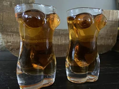 Melostu Women Body Shaped Shot Glass 3oz | Funny Bachelor Party Drinking Glass thumbnail 3