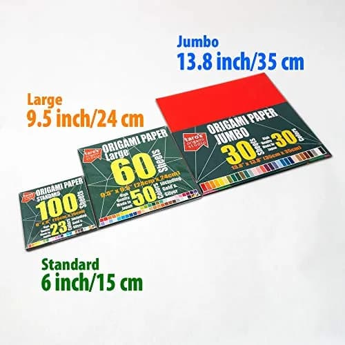 Taro's Origami Studio Large 10 Inch Square Origami Paper 50 Sheets (25cm) | Made in Japan thumbnail 3