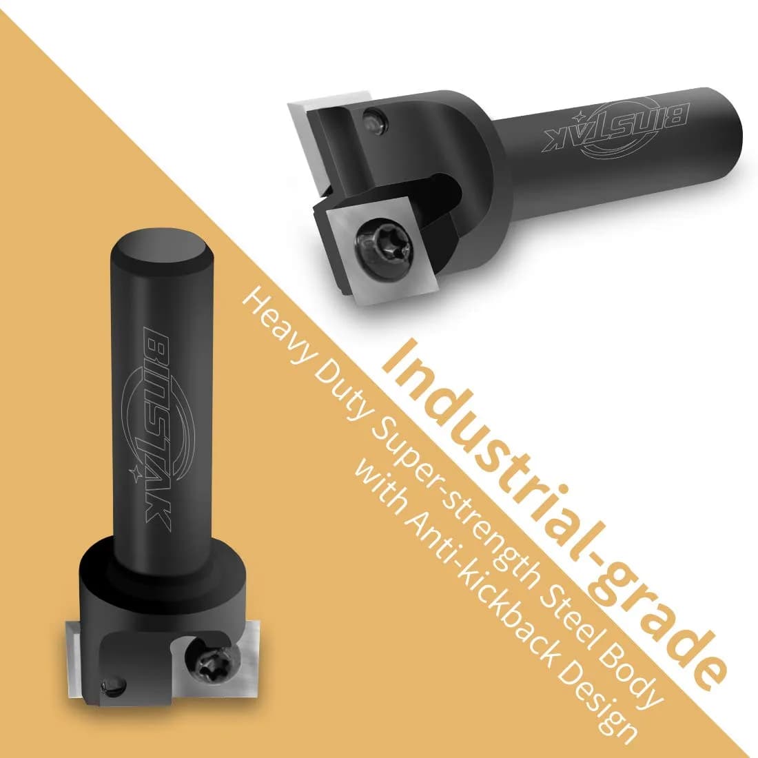 BINSTAK CNC Spoilboard Surfacing Router Bit 1/2" Shank 1" Diameter | Heavy Duty Insert Carbide thumbnail 5