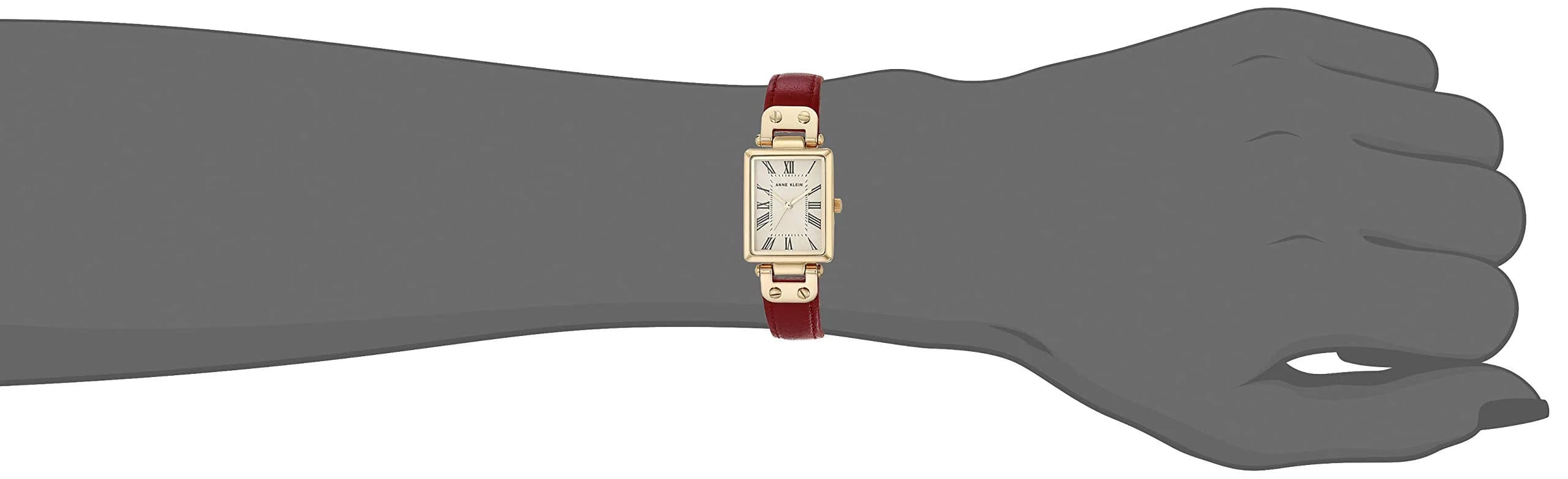 Anne Klein Women's Quartz Dress Watch 30mm (1.18 inches) | Red Leather Strap - view 3
