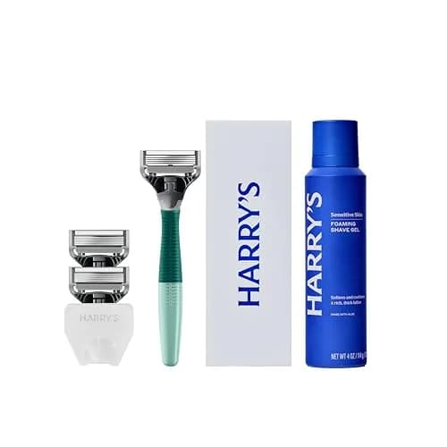 Harry's Original Shaving Kit for Men - Razor Handle, 3 Refills, Shave Gel | Close, Comfortable Shave with German Engineering (120 chars) thumbnail 1