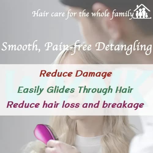 WYNK Hair Brush Detangler 2 Pack | No Pain Tangle-Free for All Hair Types thumbnail 2