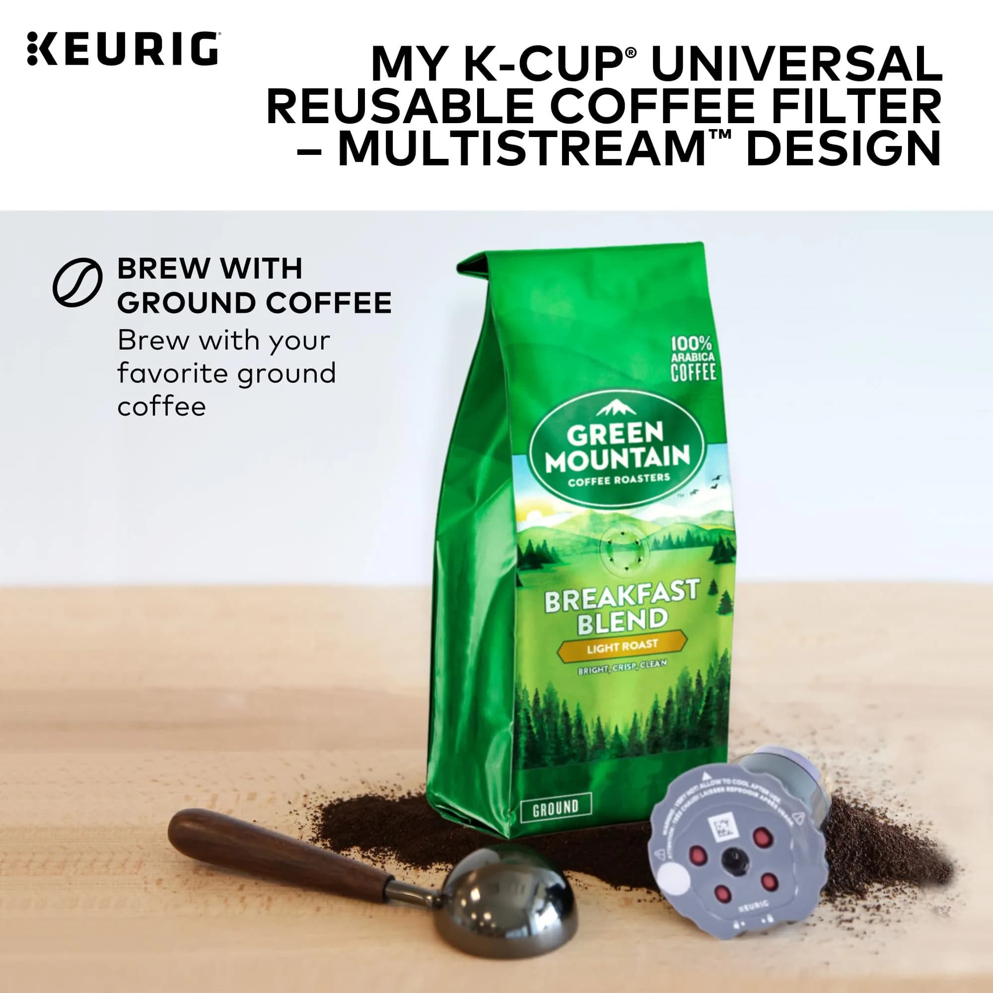 Keurig My K-Cup Reusable Coffee Filter Gray | Brew Ground Coffee with MultiStream Technology - view 8