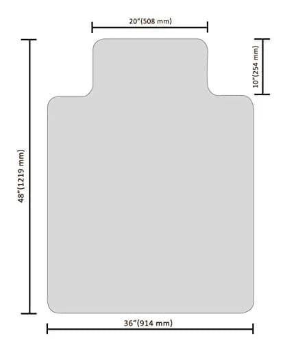 HOMEK Clear Office Chair Mat for Hardwood Floor 91cm x 122cm (36"x 48") | Protects Floors from Scratches thumbnail 7