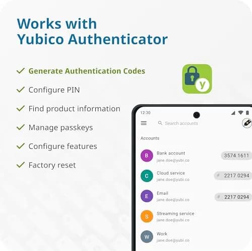 Yubico YubiKey 5C NFC Security Key - USB-C & NFC Authentication | FIDO Certified thumbnail 7