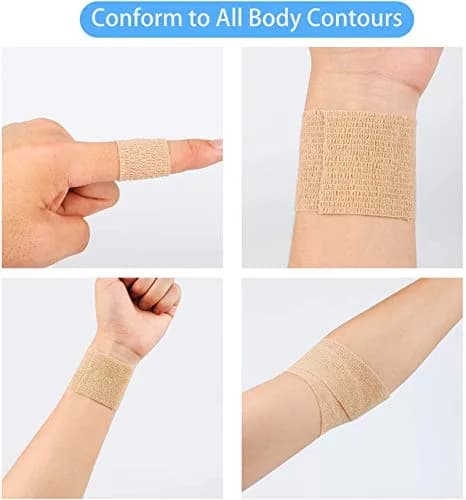 Mooerca Self Adherent Cohesive Wrap Bandages 2'' | Breathable Elastic First Aid Tape for Sports & Wound Care thumbnail 5