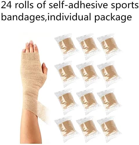 Mooerca Self Adherent Cohesive Wrap Bandages 2'' | Breathable Elastic First Aid Tape for Sports & Wound Care thumbnail 7