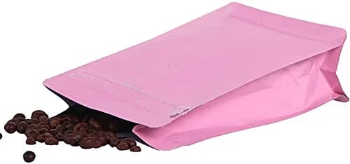 REMTAP Pink 8oz (227g) Coffee Bags with Valve & Zipper | 50 Count Flat Bottom Pouches thumbnail 4