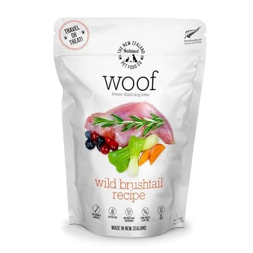 The New Zealand Natural Pet Food Co. WOOF Wild Brushtail Freeze Dried Dog Food 1.76oz | Novel Protein for Sensitive Dogs - main product image