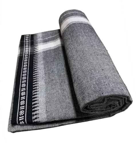 PRAKASAM COTTON Men's Single Dhoti 1.28 X 2.00 mtrs | Fine Quality Pure Cotton Ash thumbnail 2