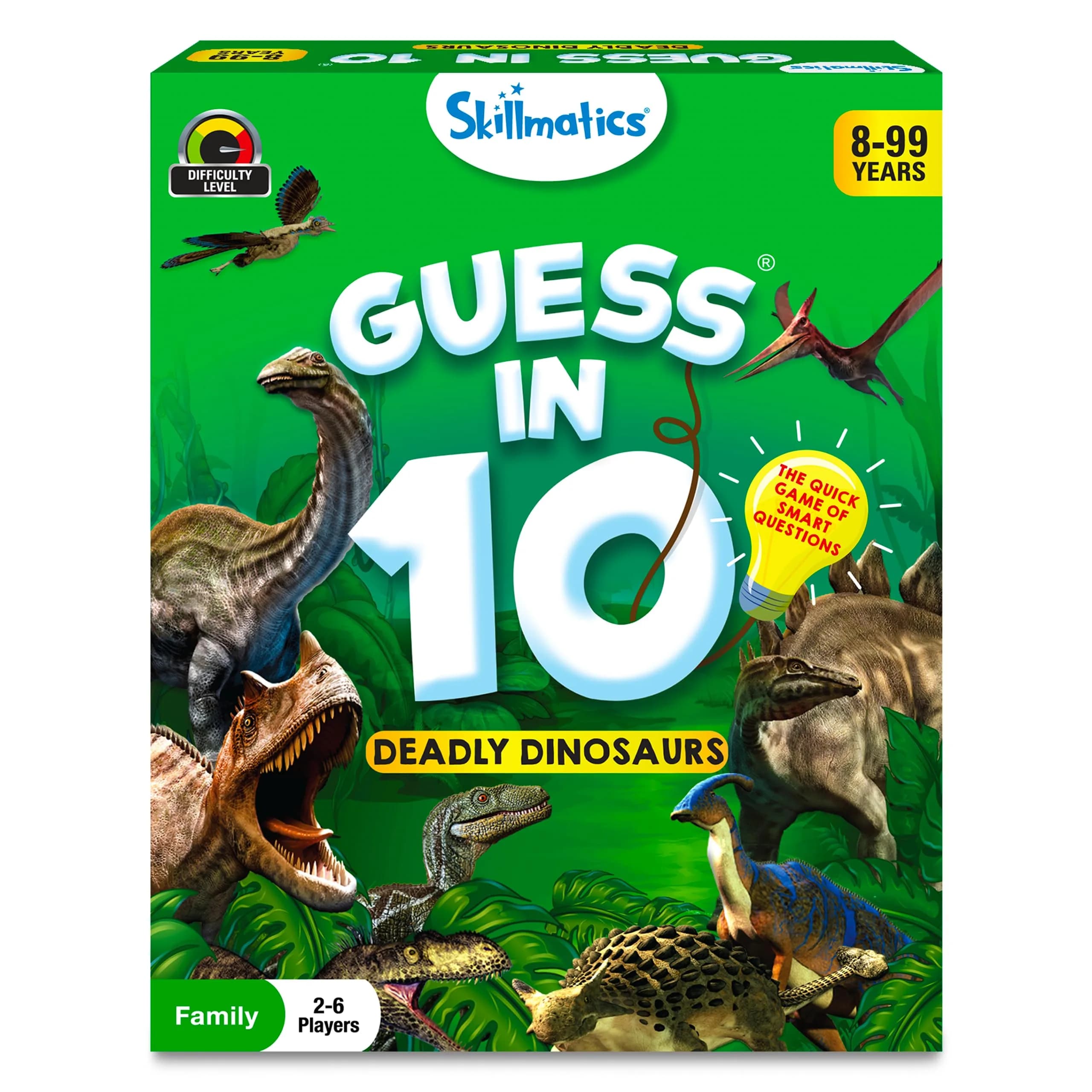 Skillmatics Guess in 10 Disney Princess Card Game for Kids Ages 3-6 | Educational Travel Game — Dinosaurs