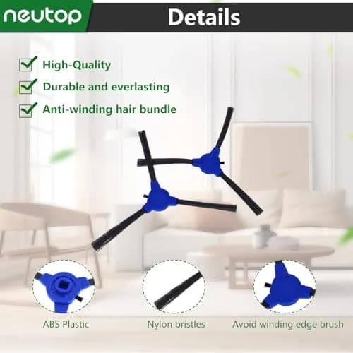 neutop Side Brushes for eufy 11S/12/15C/30C/35C/G30/G40 Series, 12-Pack | Deep Corner & Wall Cleaning thumbnail 4