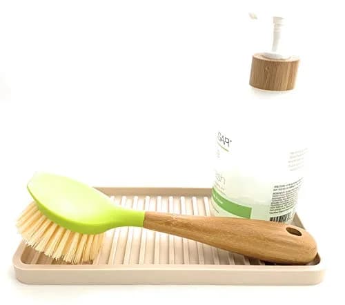 Happitasa Silicone Sink and Surface Organizer Tray, 10"x5.25" | Heat Safe & Dishwasher Safe thumbnail 3