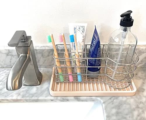 Happitasa Silicone Sink and Surface Organizer Tray, 10"x5.25" | Heat Safe & Dishwasher Safe thumbnail 5