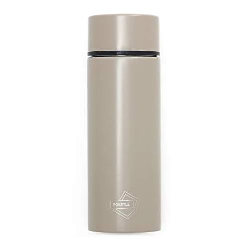IPPINKA Poketle Personal Insulated Bottle 120ml | Lightweight Stainless Steel Beige thumbnail 1