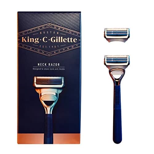 King C. Gillette Neck Razor Handle with 2 Precision Blades | Designed for Sensitive Necks thumbnail 1