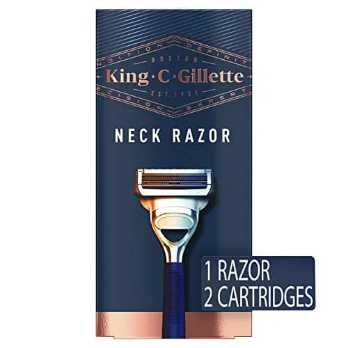 King C. Gillette Neck Razor Handle with 2 Precision Blades | Designed for Sensitive Necks thumbnail 2