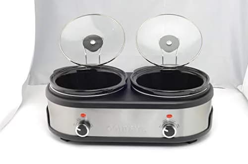 Courant Double Slow Cooker 2.5 Quart | Individual Pots with Easy Cooking & Dishwasher Safe Stoneware thumbnail 4