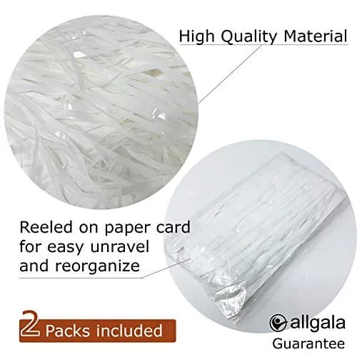 allgala White Tinsel Table Skirt 2-Pack 274 cm (108 Inch) x 74 cm (29 Inch) | Metallic Foil Fringe for Parties thumbnail 2
