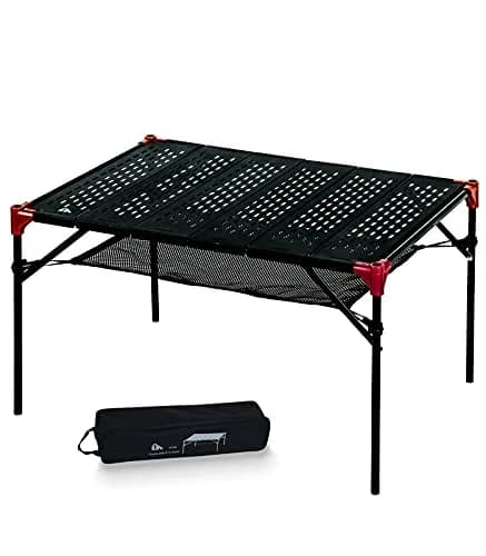 iClimb Large Extendable Folding Camping Table | Waterproof Aluminum, 66 lbs Max Load, Compact & Stable thumbnail 1
