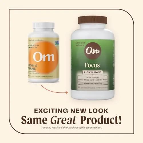 OM MUSHROOM SUPERFOOD Lion's Mane Mushroom Capsules - Organic Supplement for Memory & Focus, 180 Count (60 Servings) in India thumbnail 7