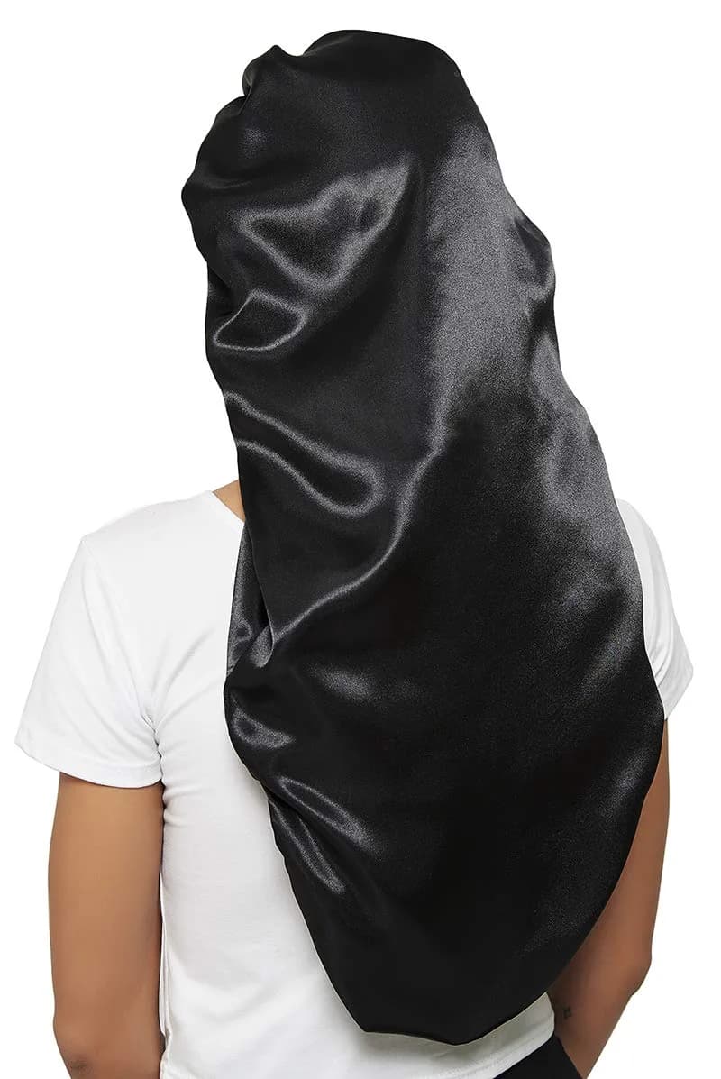 Wbfwbb Extra Long Satin Braid Bonnet for Sleeping | Adjustable Drawstring Hair Wrap for Braids, Curly, Long Hair - main product image