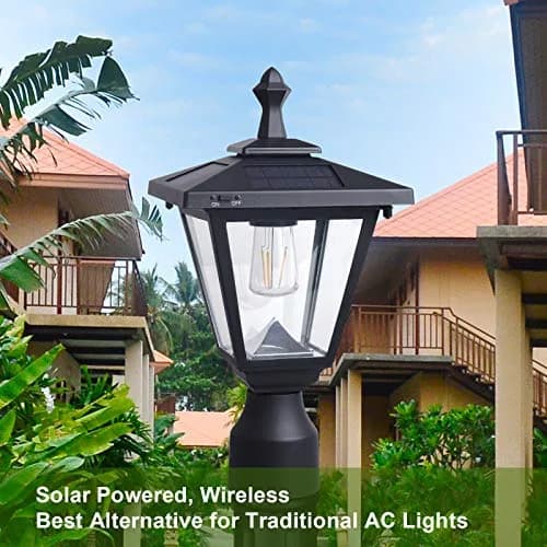 KMC LIGHTING Solar Post Light ST4330Q-A | Waterprooff Aluminum Outdoor Garden Lamp thumbnail 3