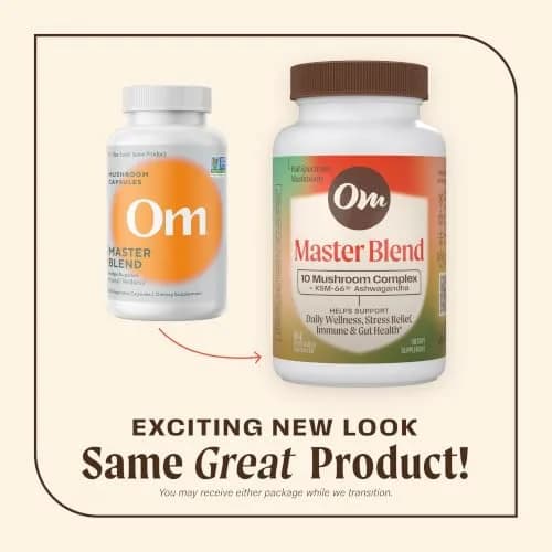 OM MUSHROOM SUPERFOOD Master Blend Mushroom Capsules | Organic 84 Count for Immunity & Gut Health thumbnail 7