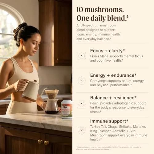 OM MUSHROOM SUPERFOOD Master Blend Mushroom Capsules | Organic 84 Count for Immunity & Gut Health thumbnail 2