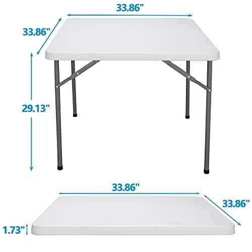 ZENY 3 Foot Portable Folding Table Camping Picnic Table Indoor Outdoor Dining Party Picnic Plastic Table | Lightweight & Durable thumbnail 4